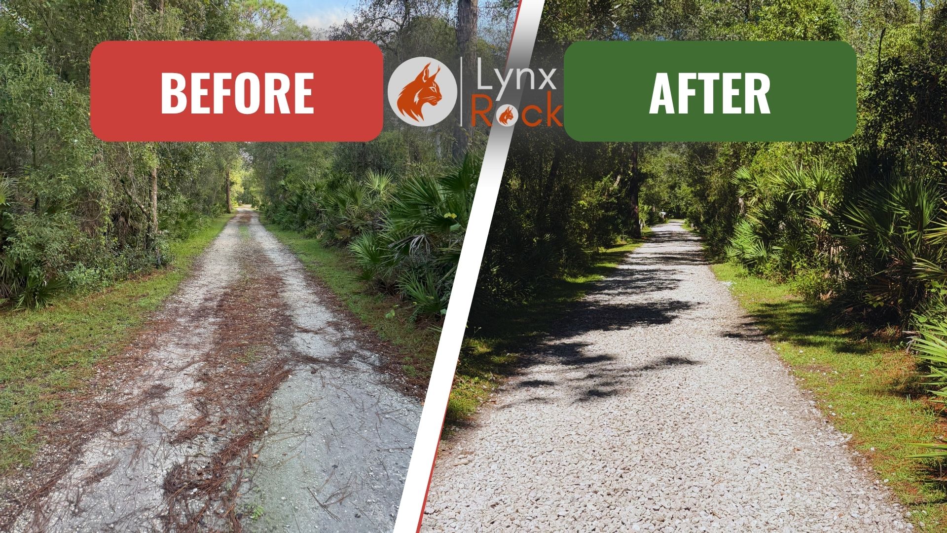 Gravel driveway install in Mount Dora, Tavares, Eustis, Sorrento, and Lake County, FL